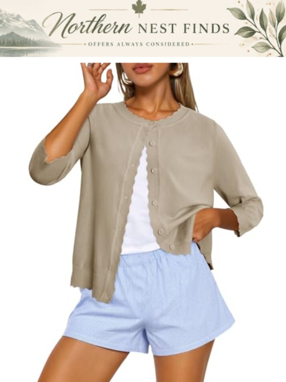 Women's Long Sleeve Button Down Cardigan Knit Shrug Sweater